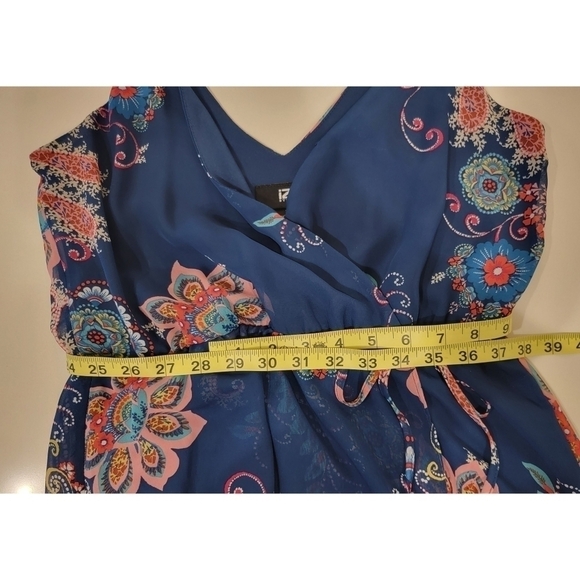 iZ Byer High Low Floral Motif Summer Dress - Picture 6 of 11